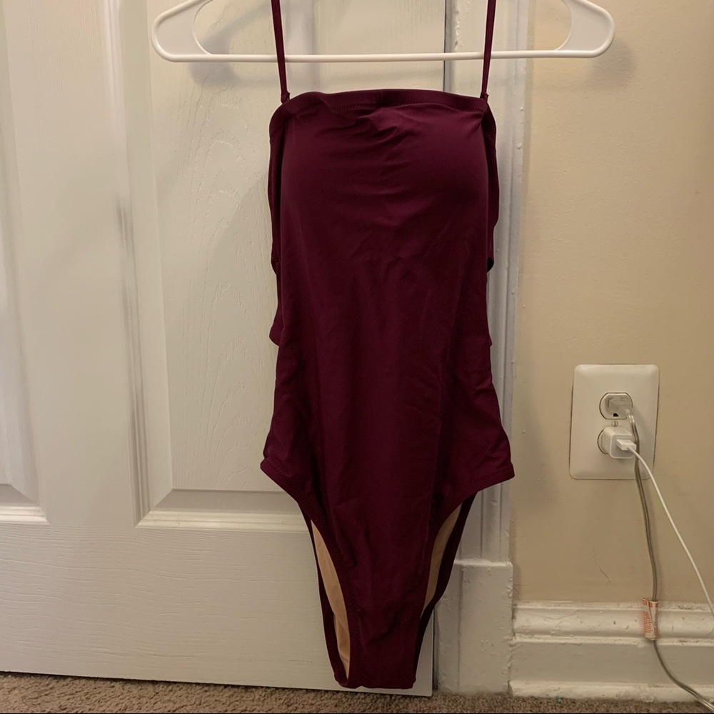 J Crew Cross-Back Bandeau Swimsuit